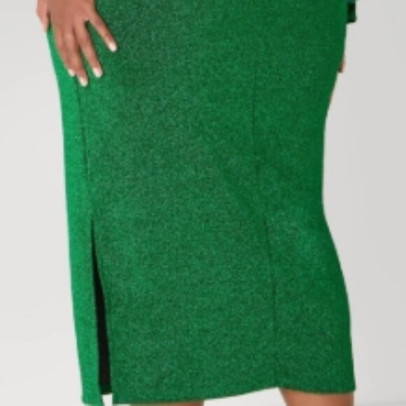 Organza Sleeved Lurex™ Sparkle Bodycon Dress - Picture 2 of 2